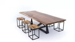 Modern Natural Table Set 3D model