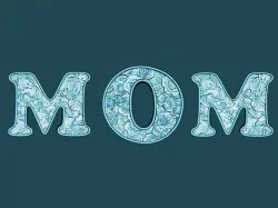 MOM word text 3D model