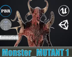 Monster Mutant 1 Low-poly 3D model
