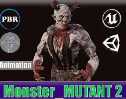 Monster Mutant 2 Low-poly 3D model