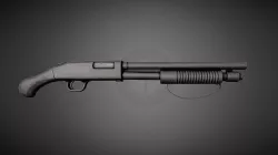 Mossberg Shotgun Low-poly 3D model