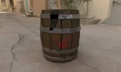 Mossy Barrel Low-poly 3D model