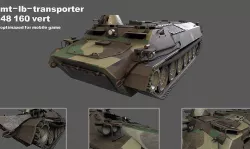 mt-lb-transporter low poly 3d model Low-poly 3D model