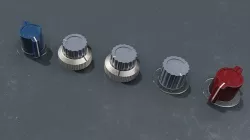 Neve 1073 Console Audio Knobs 3D model