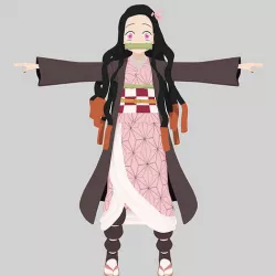 Nezuko - kimetsu no yaiba - Demon slayer Low-poly 3D model