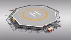 Octagonal Heliport 3D model