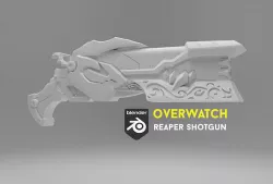 Overwatch - Dracula Reaper Hellfire Shotgun model Low-poly 3D model