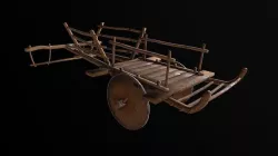 Ox Cart Low-poly 3D model
