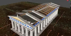 Paestum Nettuno Temple reconstruction 3D model