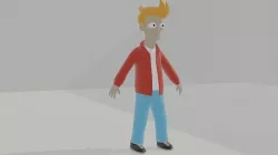 Philip J Fry from Futurama 3D model