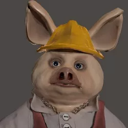 piggy builder Low-poly 3D model