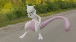 Pokemon Mewtwo Low-poly 3D model