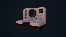 Polaroid Camera Low-poly 3D model
