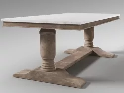 Pottery Barn - Alexandra 48inch Rectangular Marble Coffee Table 3D model