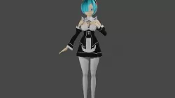 Rem from re-zero 3D model