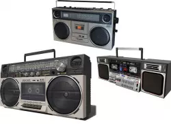 Retro Boom Box Ghetto Blaster Pack 3D model