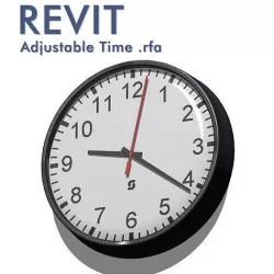 Revit 14-inch analog wall clock 3D model