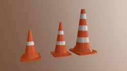 Road Cones Traffic cones Low-poly 3D model