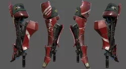 Robot Leg For Art 3D model Low-poly 3D model