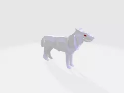 ROBOTIC WOLF Low-poly 3D model