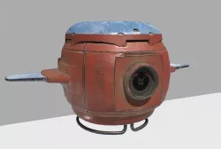 Sci fi camera drone Low-poly 3D model