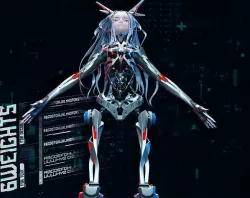 Sci-fi Characters girl anime 3D model
