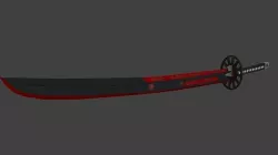 SciFi Samurai Sword 5 - Flame Blade Low-poly 3D model