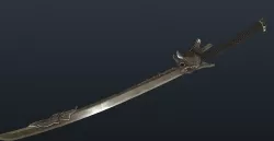 Skull Sword Low-poly 3D model