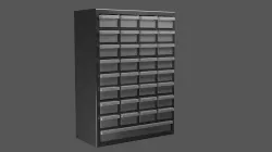 small-parts organiser Low-poly 3D model