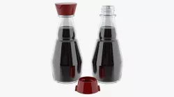 Soy sauce in a bottle 02 3D model