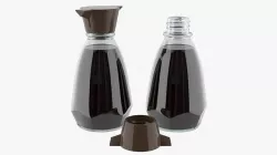 Soy sauce in a bottle 03 3D model