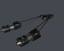 Spaceship pod racer Low-poly 3D model