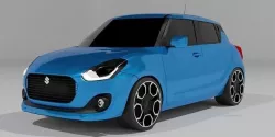 Suzuki Swift 2018  Low-poly 3D model