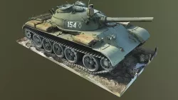 T-54 Tank RAW 3D Scan 3D model