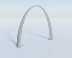 The Gateway Arch Low-poly 3D model