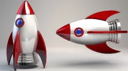 The V3 Cartoon Space Rocket 3D model
