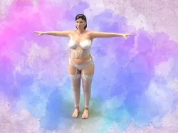 Thick N Sexy Burlesque Lady 3D model