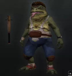 Toad mutant boss Low-poly 3D model