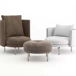 Torii armchairs by Minotti 3D model