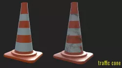 Traffic Cone  Low-poly 3D model