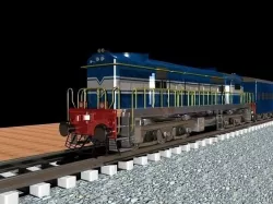 Train Low-poly 3D model