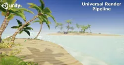 Tropical Beach for Unity Low-poly 3D model