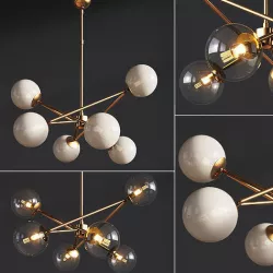 Turenne Large Dynamic Chandelier Circalighting 3D model