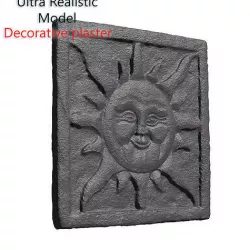 Ultra realistic Decorative plaster Scan Low-poly 3D model