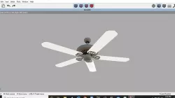 Vintage ceiling fan 3D model