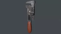 Vintage Monkey Wrench Low-poly 3D model