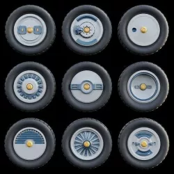 Wheels kit bash Sci Fi 3D model