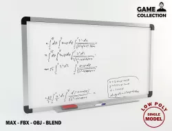 Whiteboard Low-poly 3D model