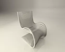 wood cnc chair  3D model
