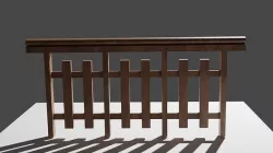 Wood Fence 3D model